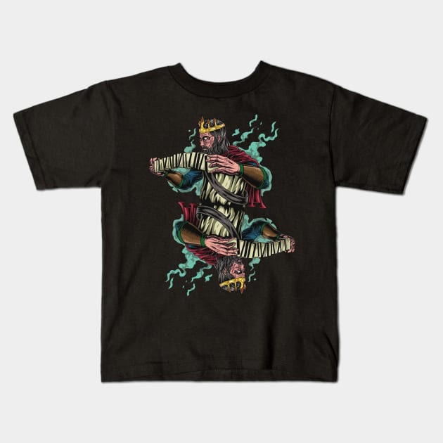 black magic king 2 Kids T-Shirt by Crow Creations